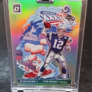 2020 Panini Prizm Downtown Tom Brady Novelty Football Card.